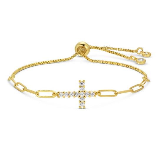 Cross Pulley Bracelet: Gold